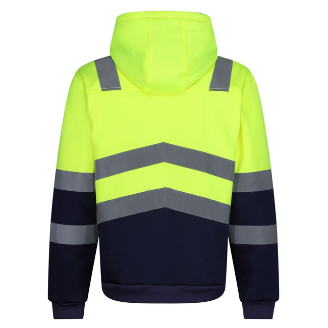 Yellow-Navy - Pack Shot - Regatta Professional Mens Hi-Vis Full Zip Jacket