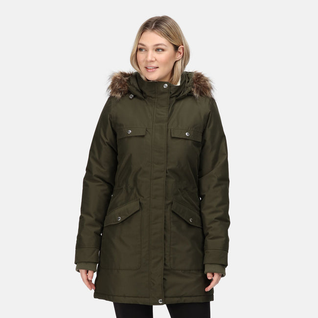 Dark Khaki - Back - Regatta Womens-Ladies Samiyah Insulated Parka