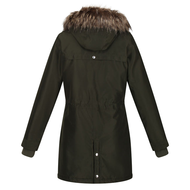 Dark Khaki - Pack Shot - Regatta Womens-Ladies Samiyah Insulated Parka