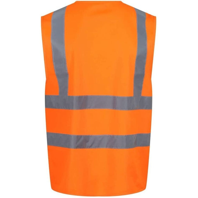 Orange - Back - Regatta Professional Mens Hi-Vis Vest