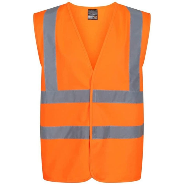 Orange - Front - Regatta Professional Mens Hi-Vis Vest