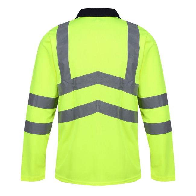 Yellow-Navy - Pack Shot - Regatta Professional Mens Hi-Vis Polo Shirt