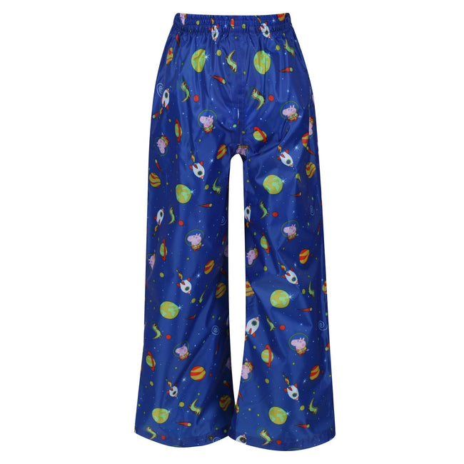 Surf Spray - Front - Regatta Childrens-Kids Cosmic Peppa Pig Waterproof Over Trousers