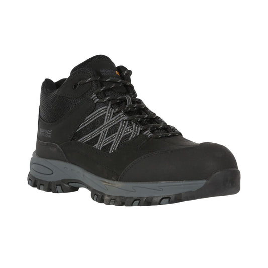 Black-Granite - Front - Regatta Professional Mens Safety Shoes