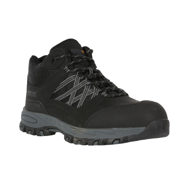 Black-Granite - Front - Regatta Professional Mens Safety Shoes