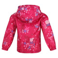 Fusion Pink - Back - Regatta Childrens-Kids Peppa Pig Packaway Waterproof Jacket