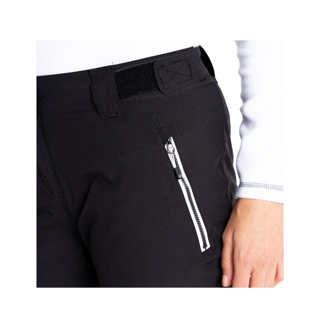 Black - Close up - Dare 2B Womens-Ladies Effused II Waterproof Ski Trousers