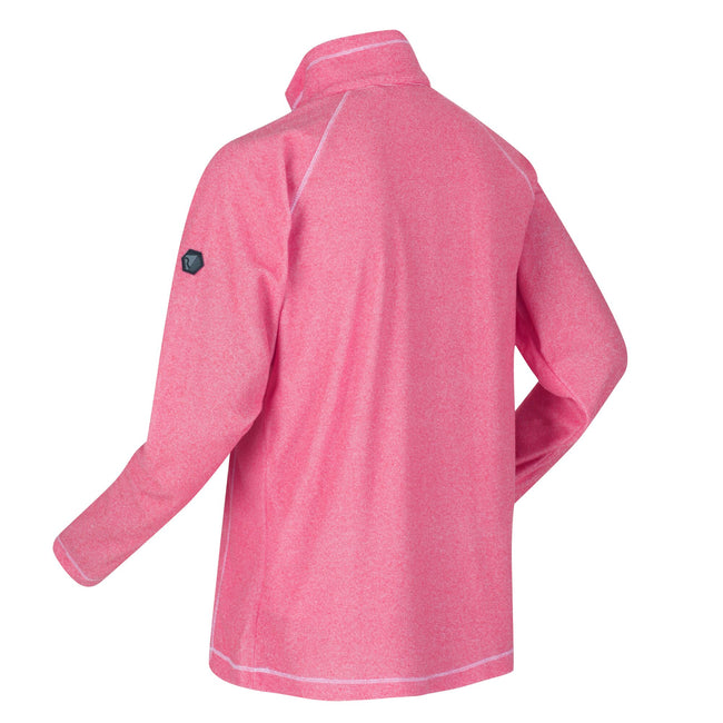 Rethink Pink-White - Close up - Regatta Womens-Ladies Montes Lightweight Fleece Top