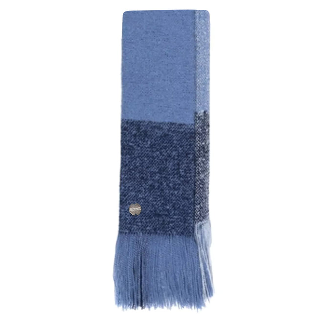 Navy-Slate Blue - Front - Regatta Womens-Ladies Hannalise Checked Scarf