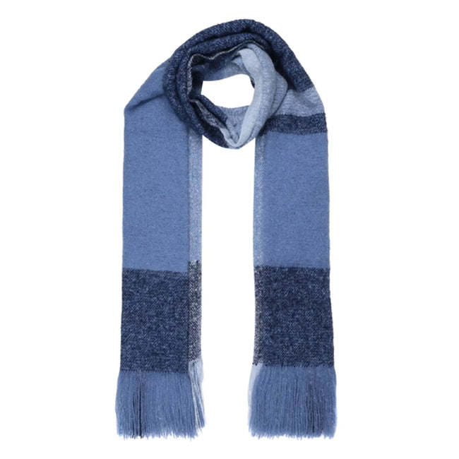 Navy-Slate Blue - Back - Regatta Womens-Ladies Hannalise Checked Scarf