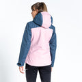 Powder Pink-Bluestone - Pack Shot - Dare 2B Womens-Ladies Diverse II Waterproof Jacket