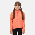 Fusion Coral - Back - Regatta Childrens-Kids Highton Lite II Soft Shell Jacket