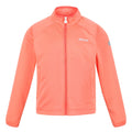 Fusion Coral - Front - Regatta Childrens-Kids Highton Lite II Soft Shell Jacket