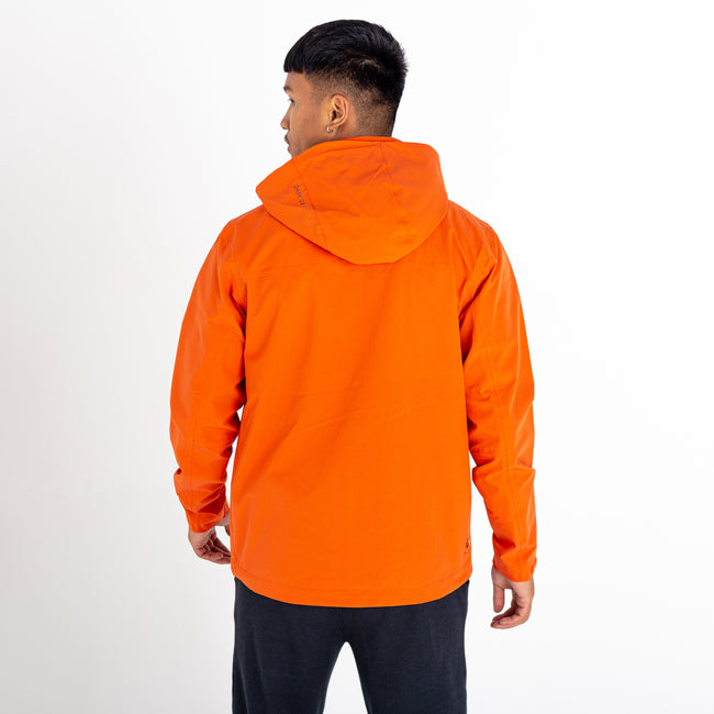Burnt Salmon - Close up - Dare 2B Mens Switch Out Recycled Waterproof Jacket