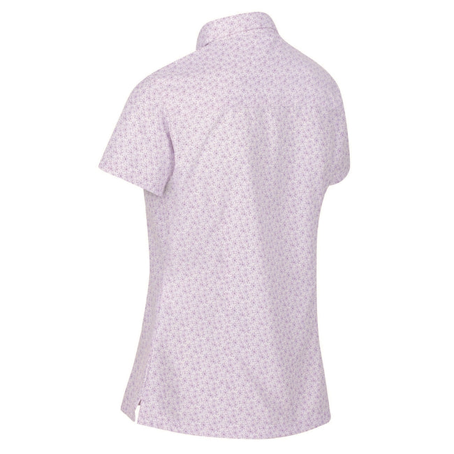 Pastel Lilac - Side - Regatta Womens-Ladies Mindano VI Daisy Short-Sleeved Shirt
