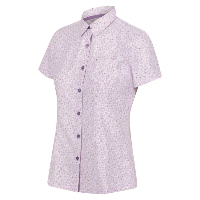 Pastel Lilac - Lifestyle - Regatta Womens-Ladies Mindano VI Daisy Short-Sleeved Shirt