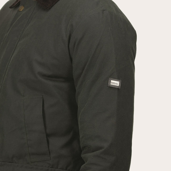 Dark Khaki - Close up - Regatta Professional Mens Waxed Jacket