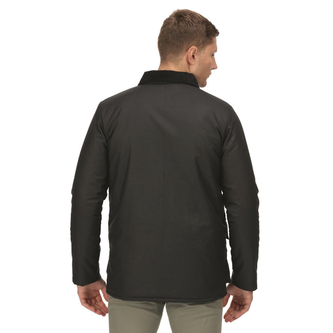 Black - Side - Regatta Professional Mens Waxed Jacket