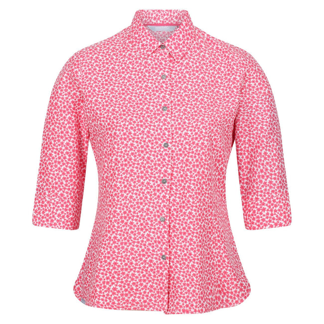 Tropical Pink - Front - Regatta Womens-Ladies Nimis IV Floral Shirt
