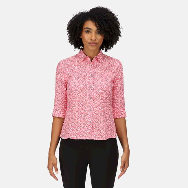 Tropical Pink - Side - Regatta Womens-Ladies Nimis IV Floral Shirt