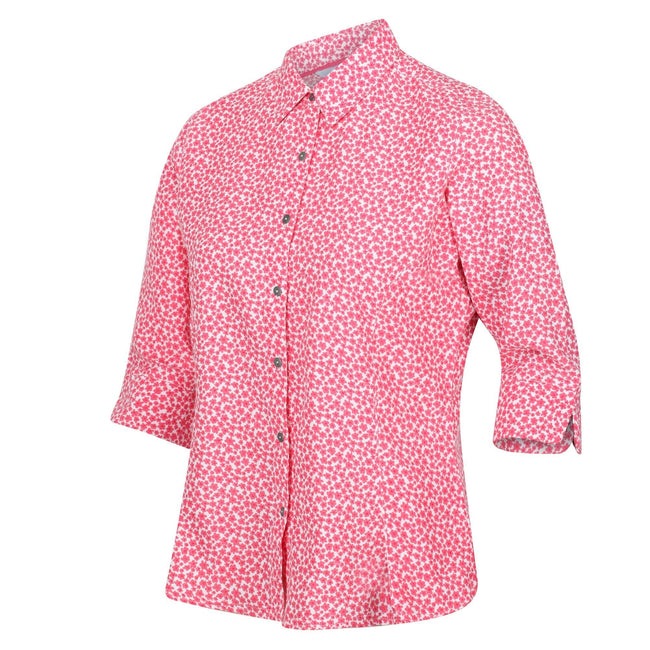 Tropical Pink - Pack Shot - Regatta Womens-Ladies Nimis IV Floral Shirt