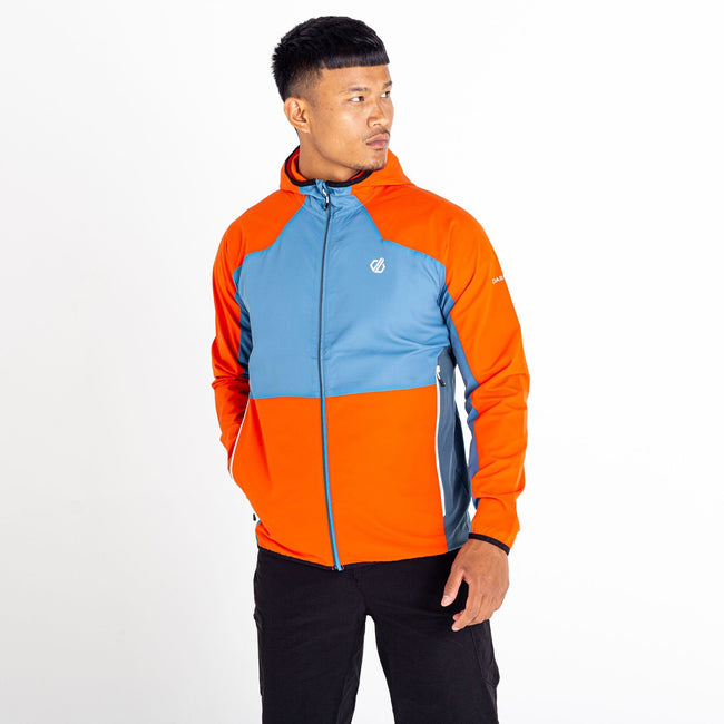 Burnt Salmon-Orion Grey - Side - Dare 2B Mens Aptile II Softshell Jacket