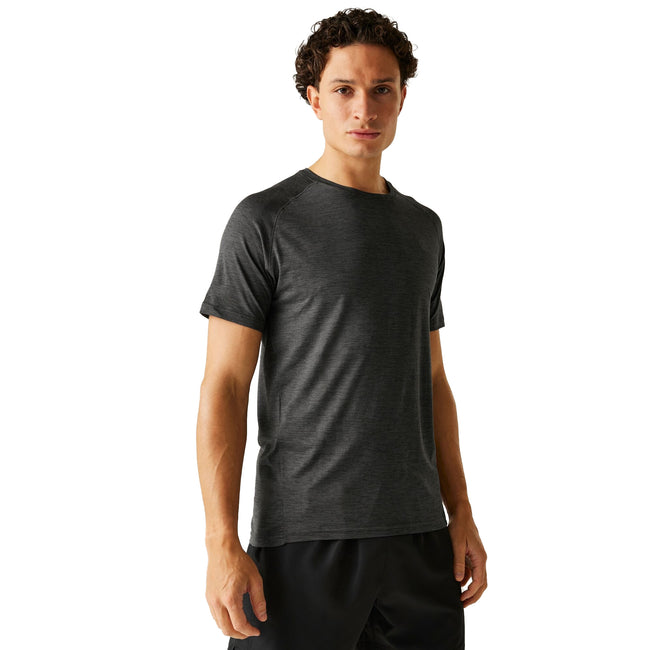 Black - Front - Dare 2B Mens Persist Marl T-Shirt