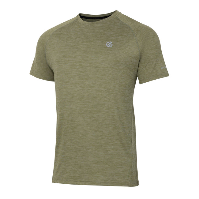 Olivine Green - Side - Dare 2B Mens Persist Marl T-Shirt