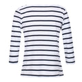 White-Navy - Side - Regatta Womens-Ladies Polexia Stripe T-Shirt