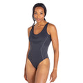Black - Pack Shot - Dare 2B Womens-Ladies Don´t Sweat It Recycled One Piece Swimsuit