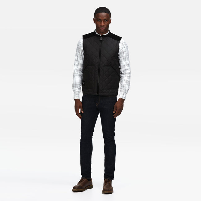 Black - Back - Regatta Professional Mens Quilted Body Warmer