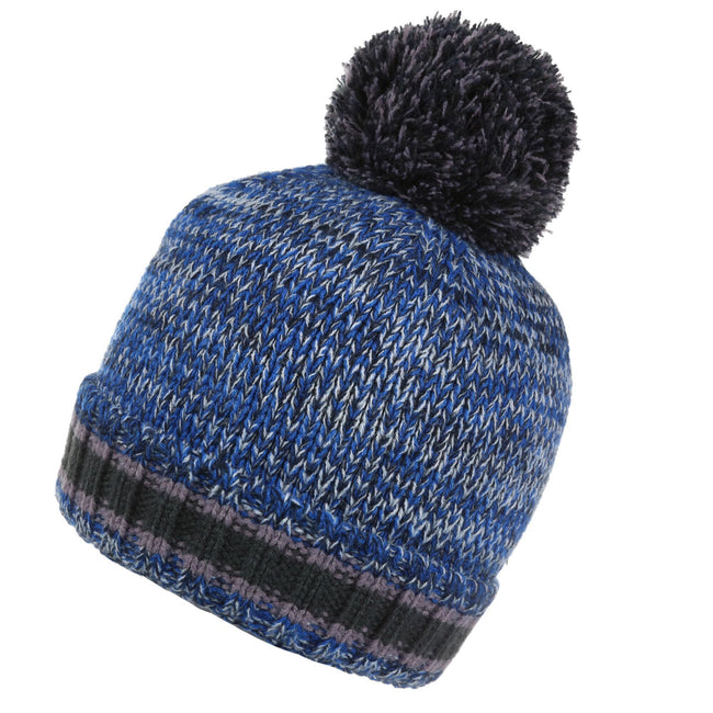 Navy - Back - Regatta Childrens-Kids Davin IV Knitted Beanie