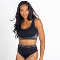 Black-Charcoal Grey - Back - Dare 2B Womens-Ladies Don´t Sweat It Recycled Bikini Top