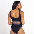 Black-Charcoal Grey - Side - Dare 2B Womens-Ladies Don´t Sweat It Recycled Bikini Top