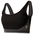 Black-Charcoal Grey - Close up - Dare 2B Womens-Ladies Don´t Sweat It Recycled Bikini Top