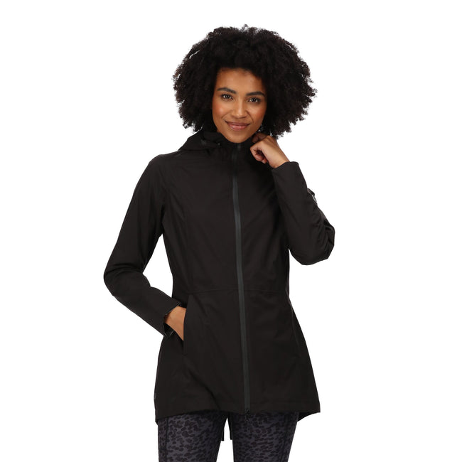 Black - Back - Regatta Womens-Ladies Pulton II Waterproof Jacket