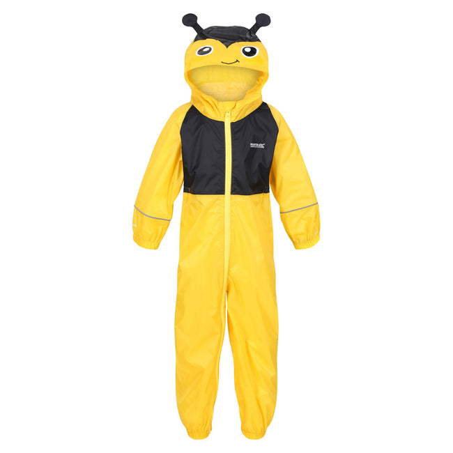 Maize Yellow - Front - Regatta Great Outdoors Kids Charco Waterproof Rain Suit
