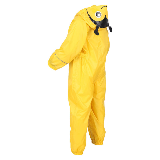 Maize Yellow - Side - Regatta Great Outdoors Kids Charco Waterproof Rain Suit