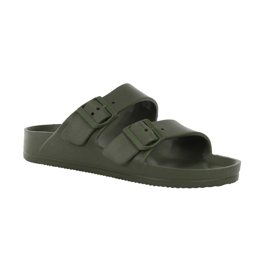 Dark Khaki - Front - Regatta Mens Brooklyn Dual Straps Sandals