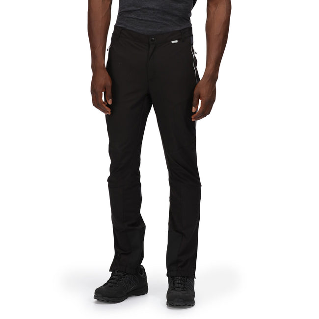 Black-India Grey - Side - Regatta Mens Mountain III Hiking Trousers