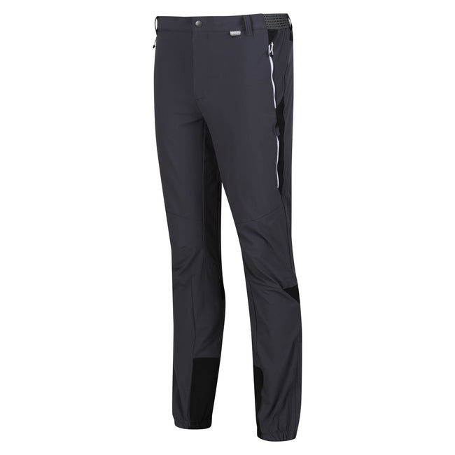 Seal Grey-Black - Side - Regatta Mens Mountain III Hiking Trousers