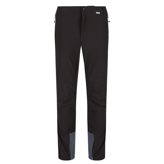 Black-India Grey - Front - Regatta Mens Mountain III Hiking Trousers