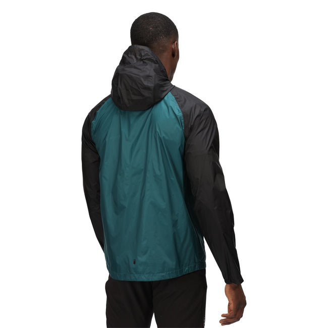 Black-Pacific Green - Lifestyle - Regatta Mens Pack It Pro Waterproof Jacket