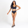 Black-Charcoal Grey - Back - Dare 2B Womens-Ladies The Laura Whitmore Edit Don´t Sweat It Recycled Bikini Bottoms