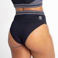 Black-Charcoal Grey - Close up - Dare 2B Womens-Ladies The Laura Whitmore Edit Don´t Sweat It Recycled Bikini Bottoms