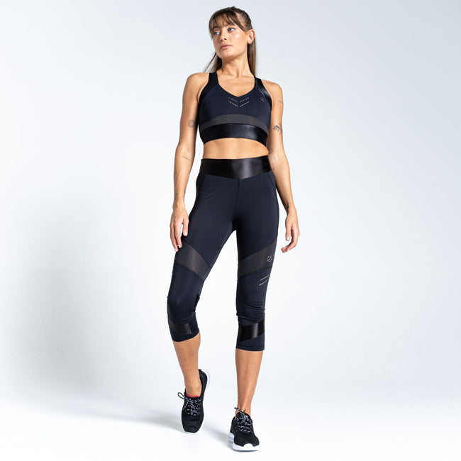 Black - Back - Dare 2B Womens-Ladies Crystallize Sports Bra
