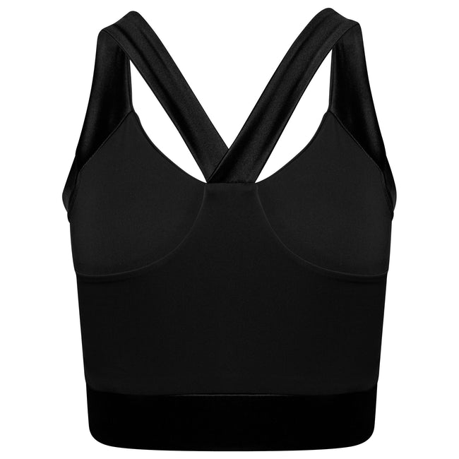 Black - Pack Shot - Dare 2B Womens-Ladies Crystallize Sports Bra