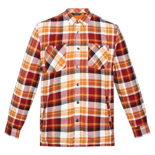 Cathay Spice - Front - Regatta Mens Thamos Checked Long-Sleeved Shirt