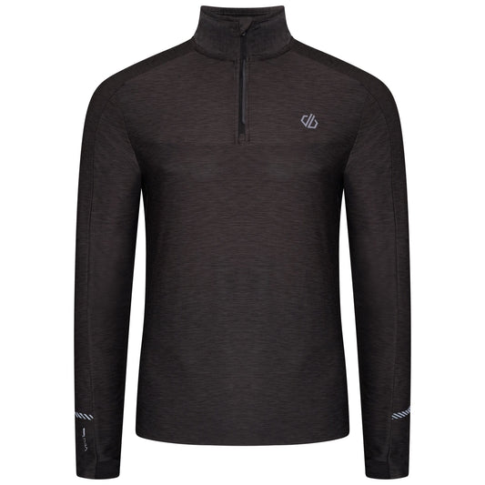 Black Marl - Front - Dare 2B Mens Power Up II Lightweight Jersey