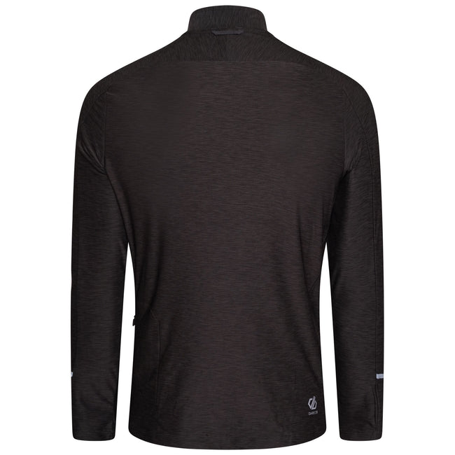 Black Marl - Back - Dare 2B Mens Power Up II Lightweight Jersey